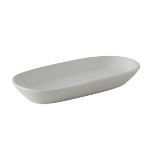 Tuxton China Inc BWZ-0921 DuraTux 9-1/4in x 4-1/4in White Ceramic Relish Tray - 1dz 