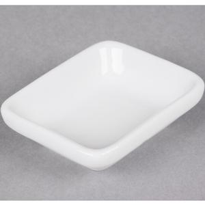 Tuxton China Inc BPZ-033B DuraTux 2oz Porcelain White Rectangular Sauce Dish - 4dz 