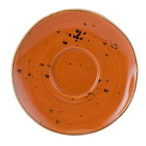 Tuxton China Inc GGC-084 Artisan Geode 6-3/8in Diameter Coral Porcelain Saucer - 2dz 