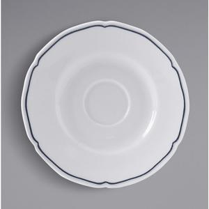 Tuxton China Inc SBE-054 Charleston 5.5in Dia. Blue/Porcelain White Ceramic Saucer 