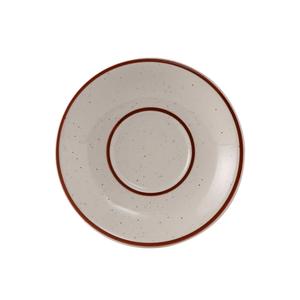 Tuxton China Inc TBS-002 Bahamas 6in Dia. Amer White with Brown Speckle Saucer - 3dz 