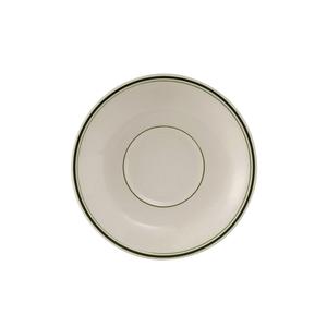 Tuxton China Inc TGB-036 Green Bay 5in Dia. Amer White with Green Band Demitasse Saucer 
