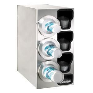 Dispense-Rite BFL-C-3LSS Stainless Steel 13in x 23in Adjustable Cup Dispensing Cabinet 