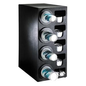 Dispense-Rite BFL-C-4BT Black Polystyrene 13inx23"Adjustable Cup Dispensing Cabinet 