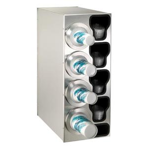 Dispense-Rite BFL-C-4LSS Stainless Steel 13in x 23"Adjustable Cup Dispensing Cabinet 