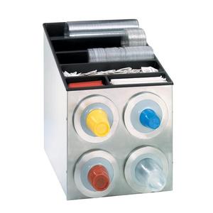 Dispense-Rite BFL-L-2X2SS Stainless Steel 16.5in x 23.25in Cup Dispensing Cabinet 