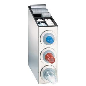 Dispense-Rite BFL-L-3SS Stainless Steel 8.38in x 23.5in Cup Dispensing Cabinet 