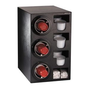 Dispense-Rite CTC-C-3BT Black Polystyrene 13"x 23" Adjustable Cup Dispensing Cabinet