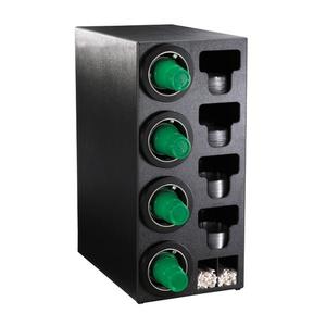 Dispense-Rite CTC-C-4BT Black Polystyrene 13"x 23" Adjustable Cup Dispensing Cabinet