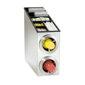 Dispense-Rite CTC-L-2SS Stainless Steel 8.4" x 23.5" Cup Dispensing Cabinet