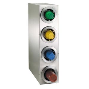 Dispense-Rite CTC-R-4SS Stainless Steel 8.13in x 23in Cup Dispensing Cabinet 