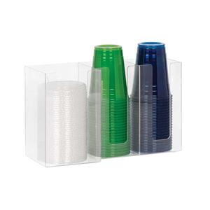 Dispense-Rite CTHL-3 Clear Acrylic 3-Section Cup & Lid Organizer