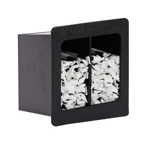 Dispense-Rite FMVS-2SBT Black Polystyrene 6.5inx 9.5in 2-Section Built-In Straw Holder 