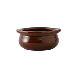 Tuxton China Inc BAS-1203 DuraTux 12oz Caramel Ceramic Onion Soup Crock - 1dz 