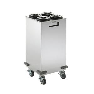 Dispense-Rite MCDC-SLR2X2 Stainless Steel 17" x 17" Mobile Cup Dispenser Cart