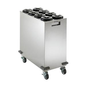Dispense-Rite MCDC-SLR4X2 Stainless Steel 17.5"x33"Mobile 4-Section Cup Dispenser Cart
