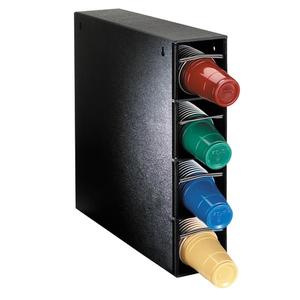 Dispense-Rite PL-CT-4BT Black Polystyrene 5.5" x 20.25" Cup Dispensing Cabinet