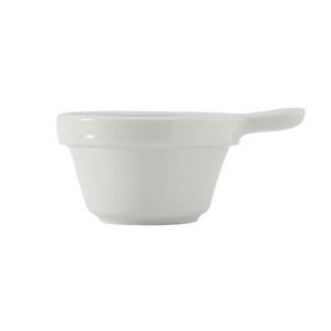 Tuxton China Inc BPS-100M DuraTux 10 oz. Porcelain White Soup Cup with Handle - 2 Doz
