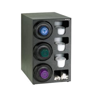 Dispense-Rite SLR-C-3LBT Black Polystyrene 13in x 23in Cup Dispensing Cabinet 