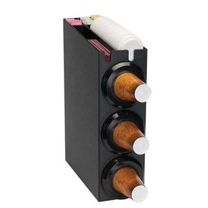 Dispense-Rite SLR-SL1-3BT Black Polystyrene 6.75in x 18.25in Cup Dispensing Cabinet 