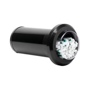 Dispense-Rite SLR-STRAW-2 Black Plastic 7.13in diamete x 13in In-Counter Straw Dispenser 