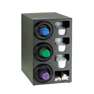 Dispense-Rite STL-C-3LBT Black Polystyrene 13inx 23in Adjustable Cup Dispensing Cabinet 