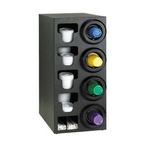 Dispense-Rite STL-C-4RBT Black Polystyrene 13inx 23in Adjustable Cup Dispensing Cabinet 