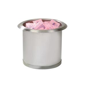 Dispense-Rite TCD-2 Stainless Steel 7.63in dia. x 6.25"H Built-In Condiment Holde 