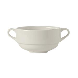 Tuxton China Inc AMU-044 Modena 10.5oz Pearl White Ceramic Stackable Soup Cup - 2dz 