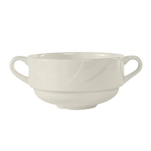 Tuxton China Inc ASU-044 San Marino 10-1/2oz Pearl White Stackable Soup Cup - 2dz 