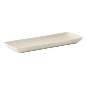 Tuxton China Inc BEZ-1341 DuraTux 13-1/2in Eggshell Ceramic Rectangular Tray - 1dz 