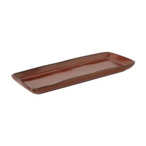 Tuxton China Inc GAR-551 Artisan 13-3/4in Red Rock Ceramic Rectangular Tray - 1dz 