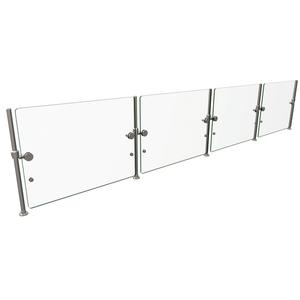 Hatco ORBIT100-132 Flav-R-Shield® 132"W Full Service Pass-Over Sneeze Guard 