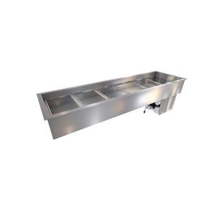 Duke Manufacturing CP6-SB-DC-D 6 Section Drop-In Cold Food Pan with Drain 
