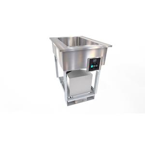 Duke Manufacturing FCP1-SB 1 Section Drop-In Flush Mount Cold Food Pan with Drain