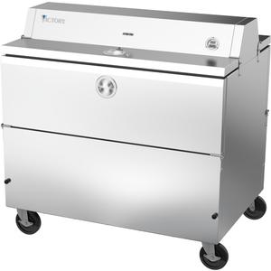 Victory Refrigeration VMCFD49-1-S-HC 49" 18.72 cu.ft. Forced Air Dual Access School Milk Cooler