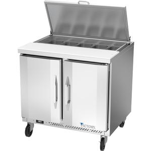 Victory Refrigeration VSP36HC-10 UltraSpec™ 36in One-Section 10 Pan Sandwich Prep Table 