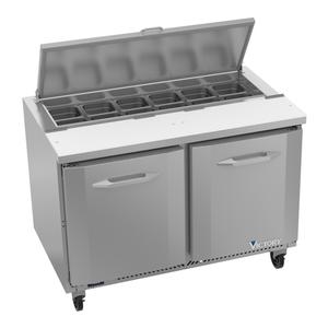 Victory Refrigeration VSP48HC-12 UltraSpec™ 48" Two-Section 12 Pan Sandwich Prep Table