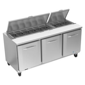 Victory Refrigeration VSP72HC-18 UltraSpec™ 72in Two-Section Sandwich Prep Table 