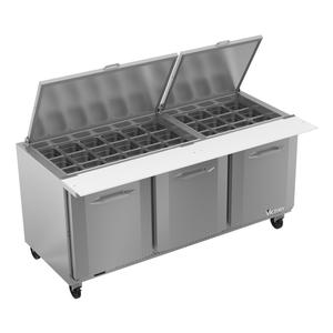 Victory Refrigeration VSP72HC-30B UltraSpec™ 72in Two-Section Sandwich Prep Table 