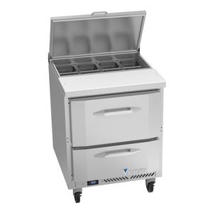 Victory Refrigeration VSPD27HC-08-2 UltraSpec™ 27in Stainless Steel Sandwich Prep Table 