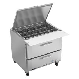 Victory Refrigeration VSPD36HC-15B-2 UltraSpec™ 36in Stainless Steel Sandwich Prep Table 