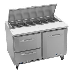 Victory Refrigeration VSPD48HC-12-2 UltraSpec™ 48" Two Drawer 12 Pan Sandwich Prep Table