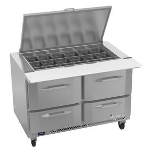Victory Refrigeration VSPD48HC-18B-4 UltraSpec™ 48in Two-Section Sandwich Prep Table 