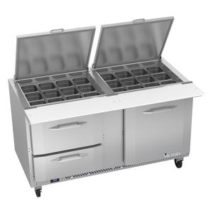 Victory Refrigeration VSPD60HC-24B-2 UltraSpec™ 60in (24) Pan Mega Top Prep Table with 2 Drawers 