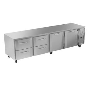 Victory Refrigeration VURD119HC-4 119in Four-Section 4 Drawer Undercounter Refrigerator 