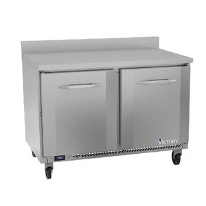 Victory Refrigeration VWR48HC 48" Two-Section Double Door Worktop Refrigerator
