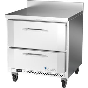 Victory Refrigeration VWRD32HC-2 32in One-Section 2 Drawer Worktop Refrigerator 