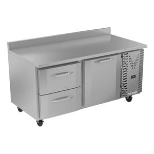 Victory Refrigeration VWRD67HC-2 67in Two-Section 2 Drawer Worktop Refrigerator 