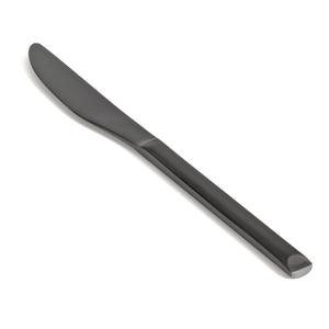 Front of the House FDK007BKS23 Jasper 9in Matte Black Stainless Steel Dinner Knife - 1dz 